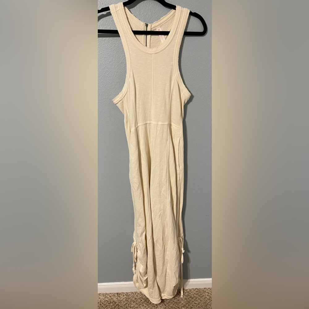 Anthropologie Daily Practice Horizon Wide-leg Jumpsuit Ivory Pockets Boho Small - Picture 5 of 12
